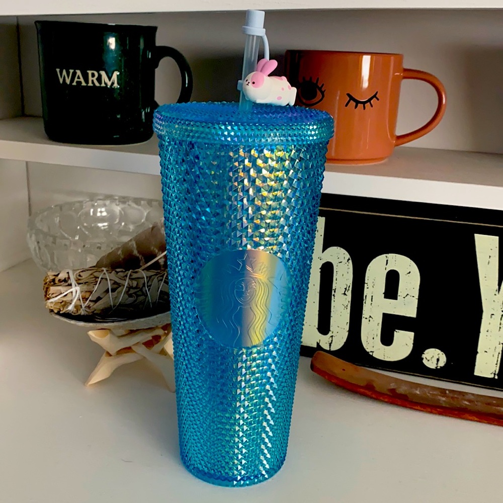 Starbucks Blue crystal studded venti
